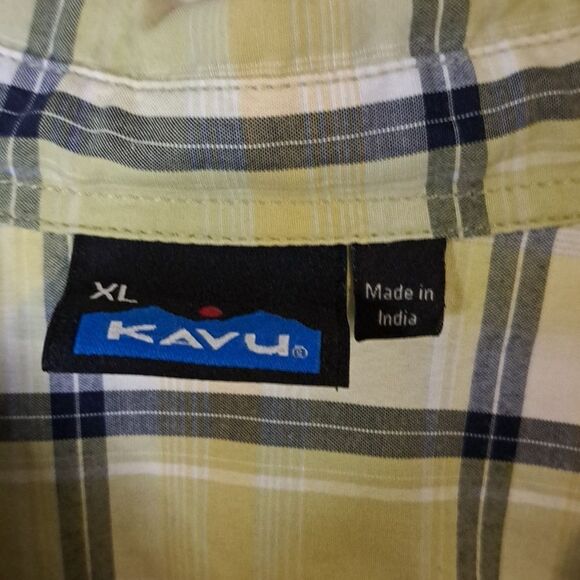 Kavu Men's Green Plaid Shirt size XL - Picture 2 of 6